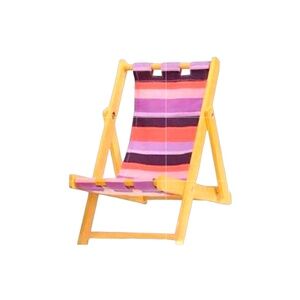 Our Generation Doll Beach Chair Foldable Striped Lounge Chair 18” Doll